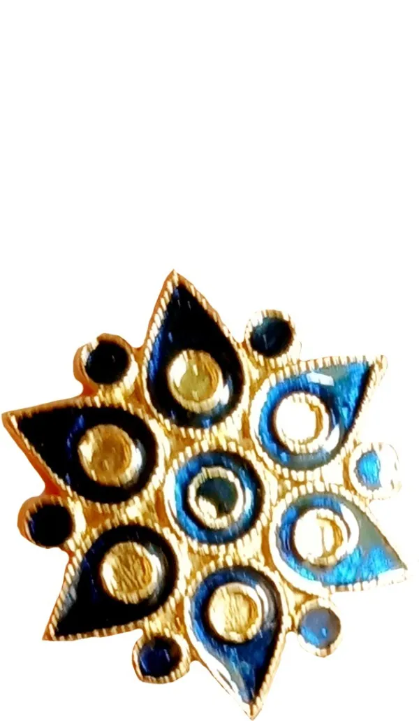 Assamese_Traditional_Gold_Plated_Blue_Colour_Finger-Ring_For_Girls_&_Women